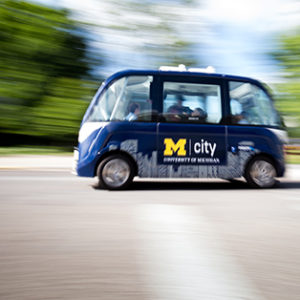 Mcity autonomous shuttle bus
